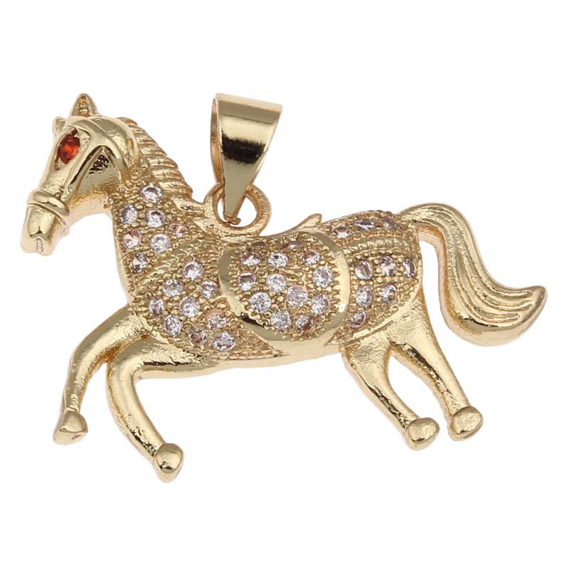 Fashion Brass  bronze  Pendant  kay jewelers jewellry horse equine   gold color plated plating